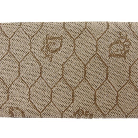 DIOR Key Case Honeycomb Beige PVC x Leather Authentic - Picture 2 of 10